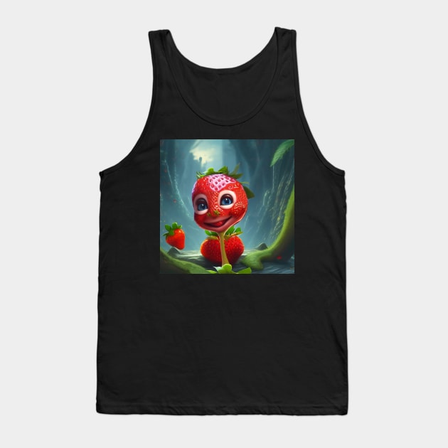 Funny cute strawberry Tank Top by Nicky2342